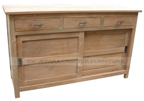 Sliding Doors 3 Drawers Buffet Sideboard